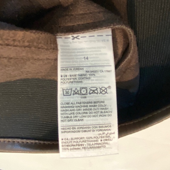 NWT OLD NAVY Extra High-Waisted Faux-Leather Eco-friendly Pants Brown Size 14 - Picture 7 of 9